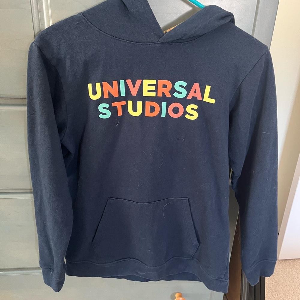 Universal Studios Youth Hoodie with Navy and Yellow Accents